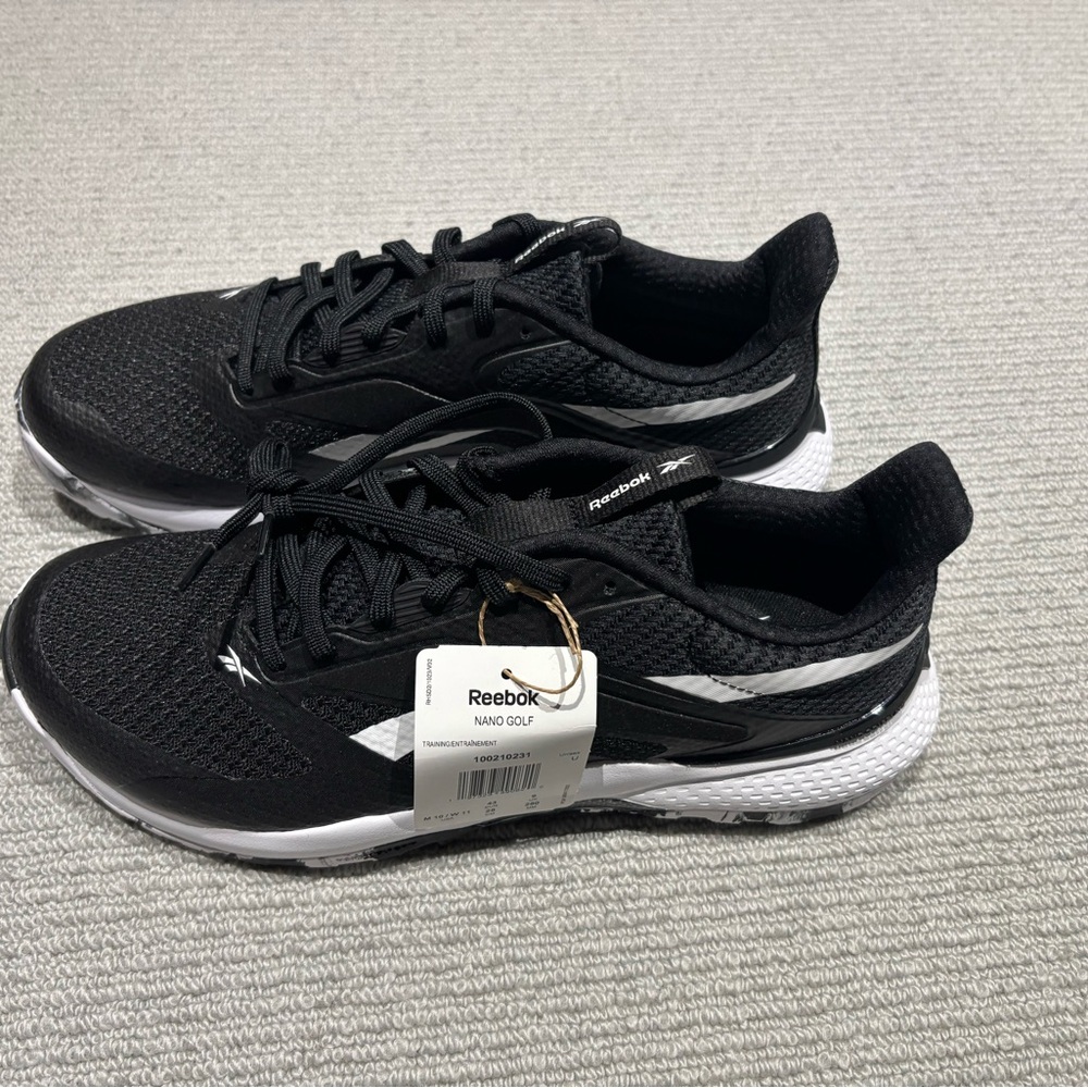 Reebok Black and White NANO Golf Shoes